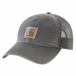 'Carhartt' Men's Adjustable Canvas Mesh-Back Cap - Gravel