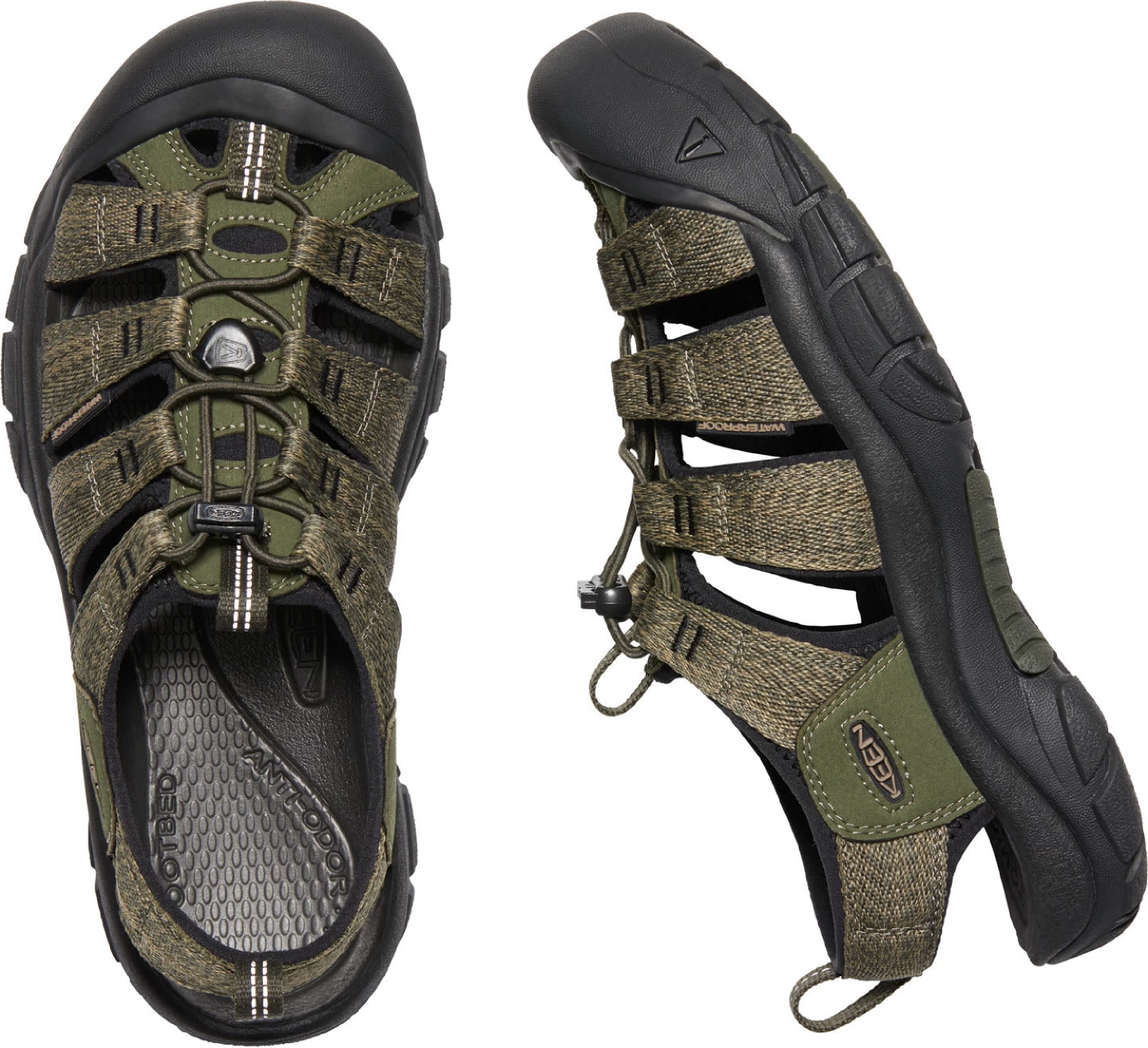 'Keen Outdoor' Men's Newport H2 Sandal - Forest Night / Black - Image 2