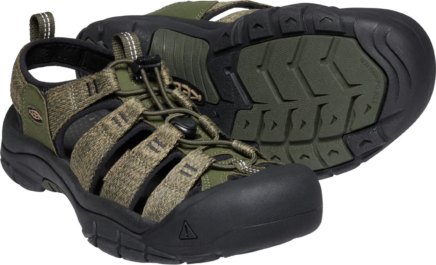 'Keen Outdoor' Men's Newport H2 Sandal - Forest Night / Black - Image 4