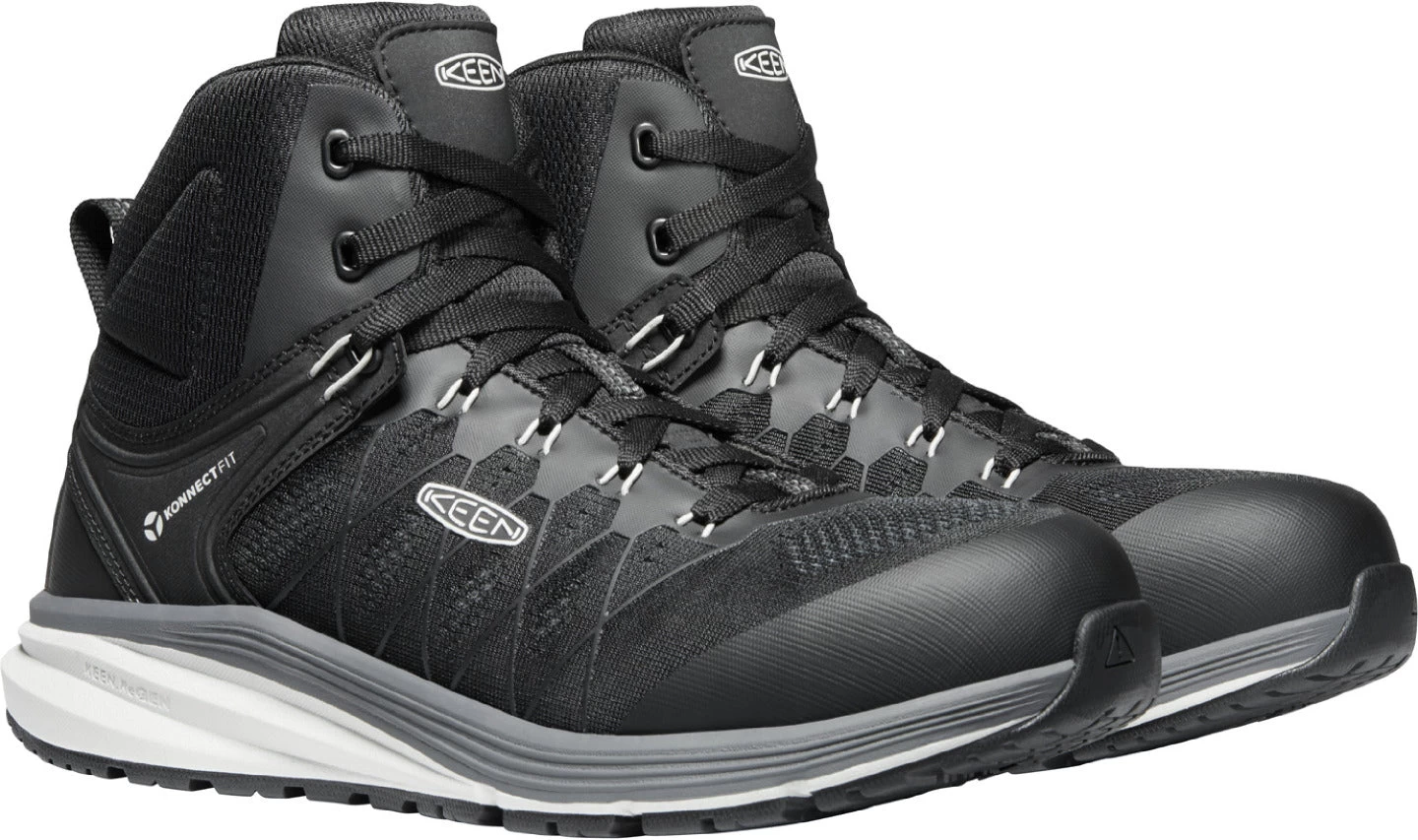 'Keen Utility' Men's Vista Energy EH Mid Hiker Carbon Toe - Vapor / Black - Image 4