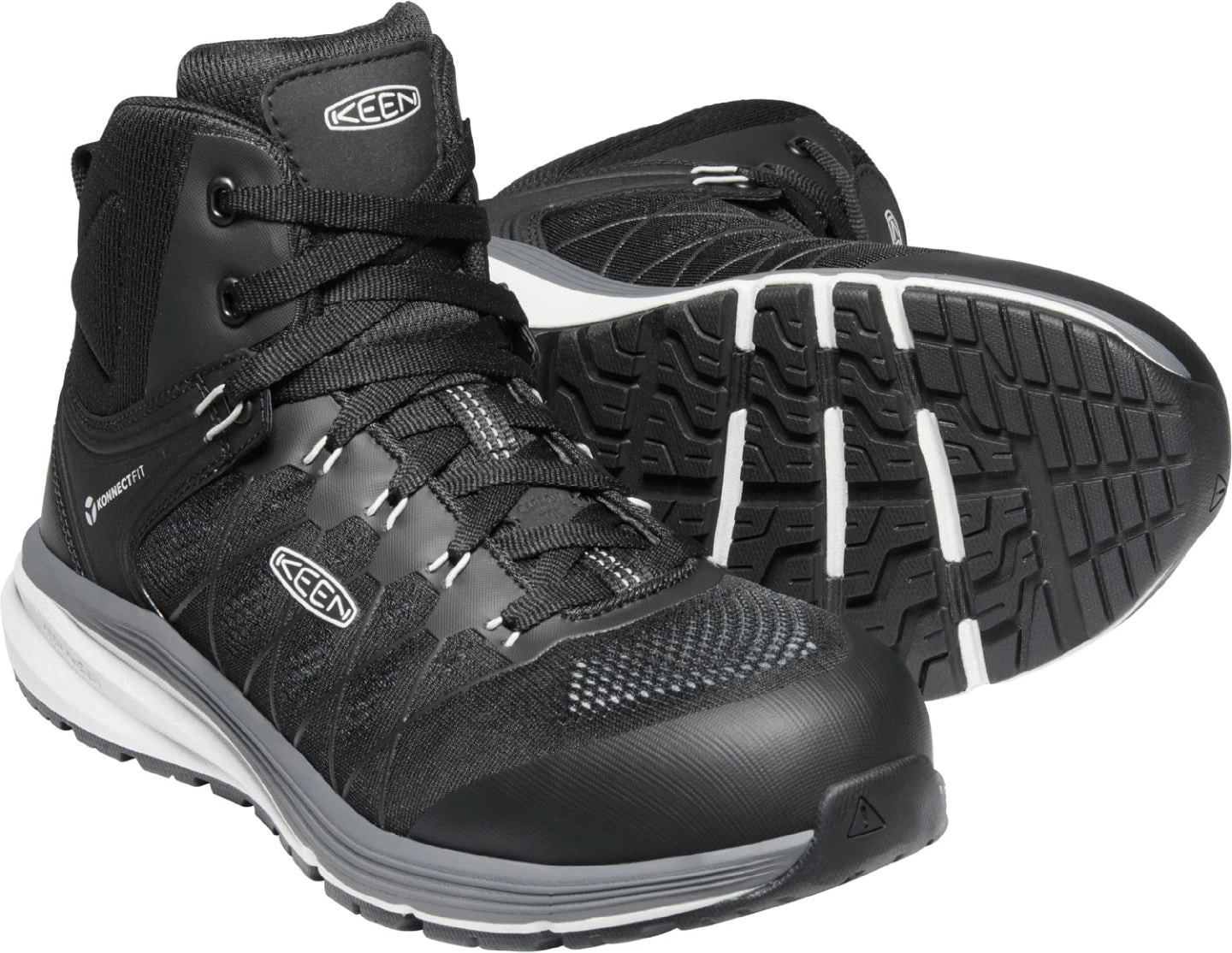 'Keen Utility' Men's Vista Energy EH Mid Hiker Carbon Toe - Vapor / Black - Image 5