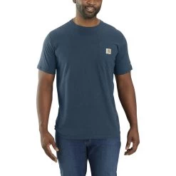 'Carhartt' Men's Force® Relaxed Fit Midweight Pocket T-Shirt - Light Huron Heather