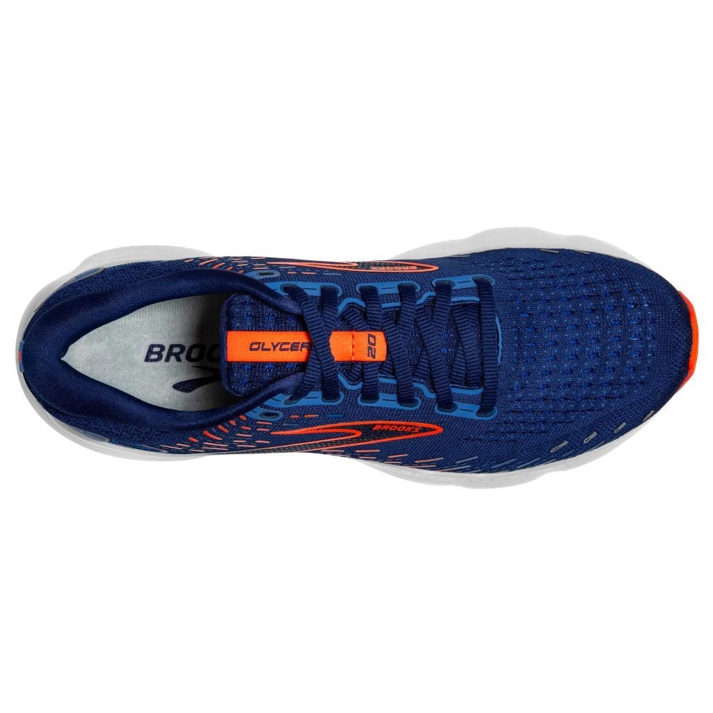 'Brooks' Men's Glycerin 20 - Blue Depths / Palace Blue / Orange - Image 2