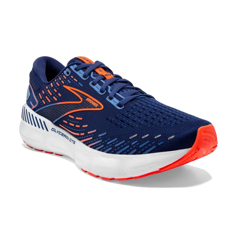 'Brooks' Men's Glycerin GTS 20 - Blue Depths / Palace Blue / Orange - Image 5