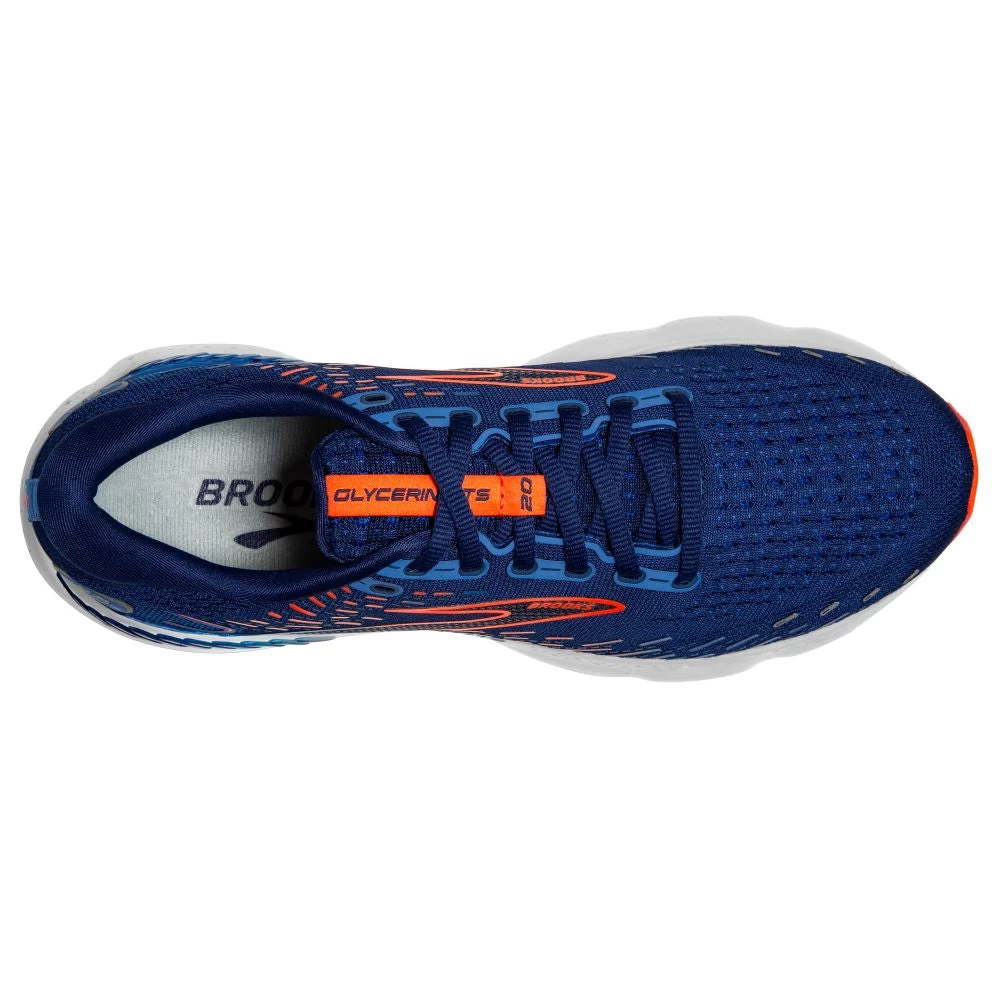 'Brooks' Men's Glycerin GTS 20 - Blue Depths / Palace Blue / Orange - Image 2