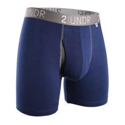 '2UNDR' Men's Swing Shift 6" Boxer Brief - Navy