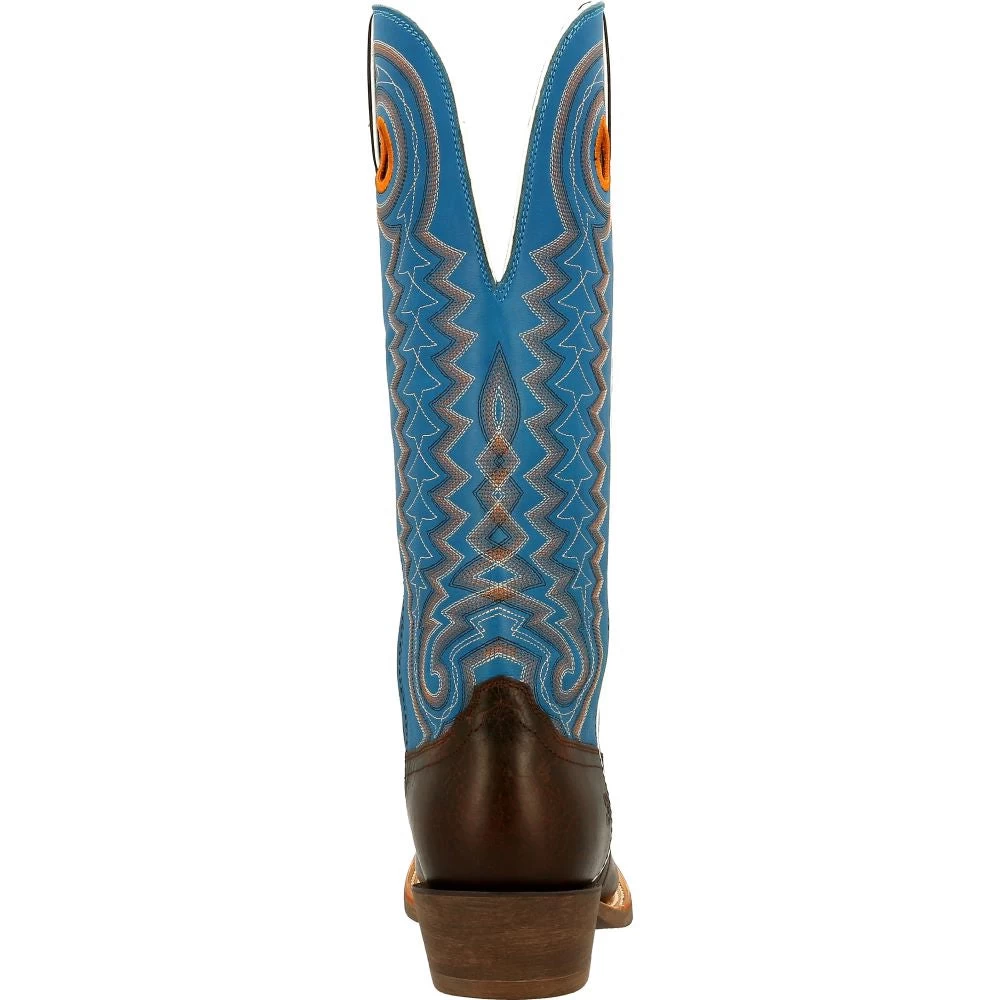 'Durango' Men's 15" Rebel Pro Western Saddle Boot - Chestnut / Brilliant Blue - Image 5
