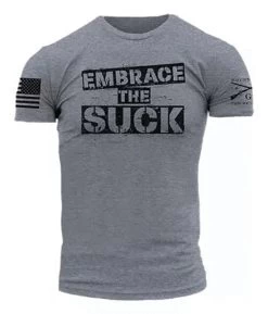'Grunt Style' Men's Embrace The Suck Tee - Dark Heather Grey