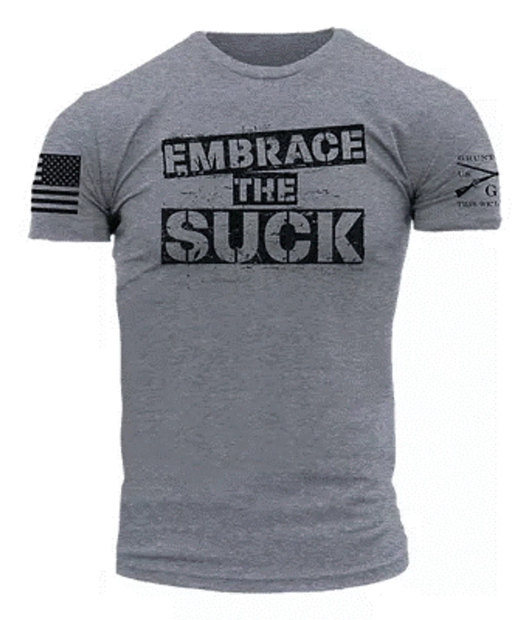 'Grunt Style' Men's Embrace The Suck Tee - Dark Heather Grey