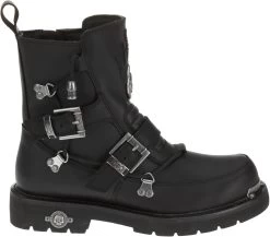 'Harley Davidson' Men's 6" Distortion Skull Zip Boot - Black