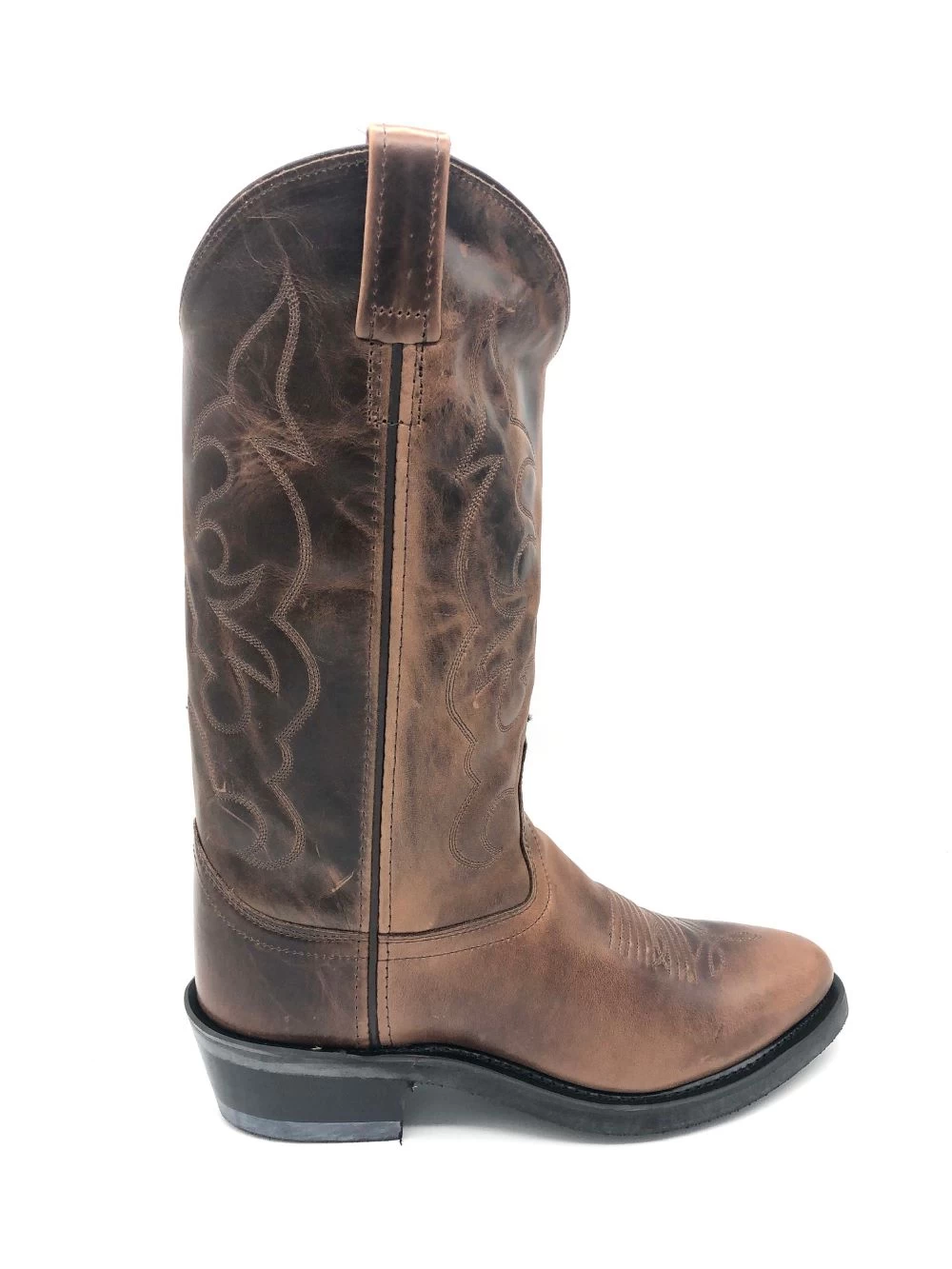 'Old West' Men's 13" Western Narrow Round Toe - Brown - Image 4
