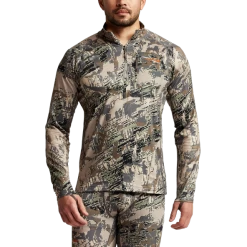 'Sitka' Men's Core Midweight Zip T-Shirt - Big Game : Optifade Open Country