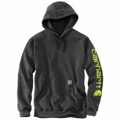 'Carhartt' Men's Midweight Logo Hoodie - Carbon Heather