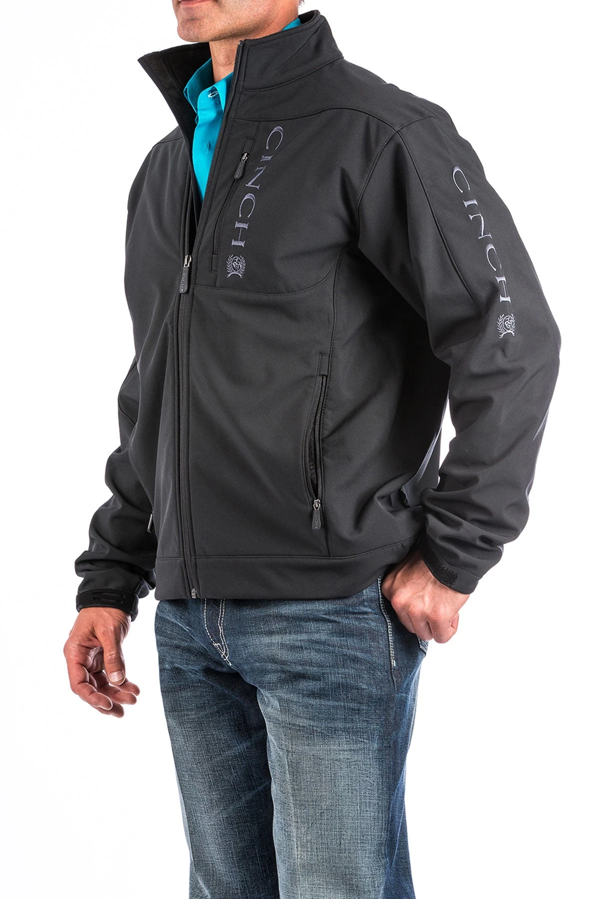 'Cinch' Men's Bonded Jacket - Black