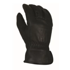 'Bear Knuckles' Double Wedge⢠Fleece-Lined Water Resistant Cowhide Driver Glove - Black