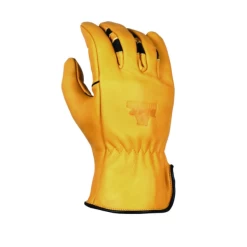 'Bear Knuckles' Double Wedge⢠Heavy Duty Cowhide Driver Glove - Yellow