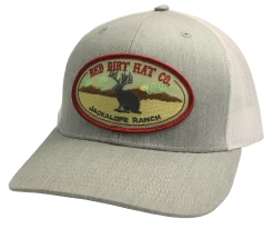 'Red Dirt Hat' Jackalope Ranch Patch Hat - Heather Grey / White