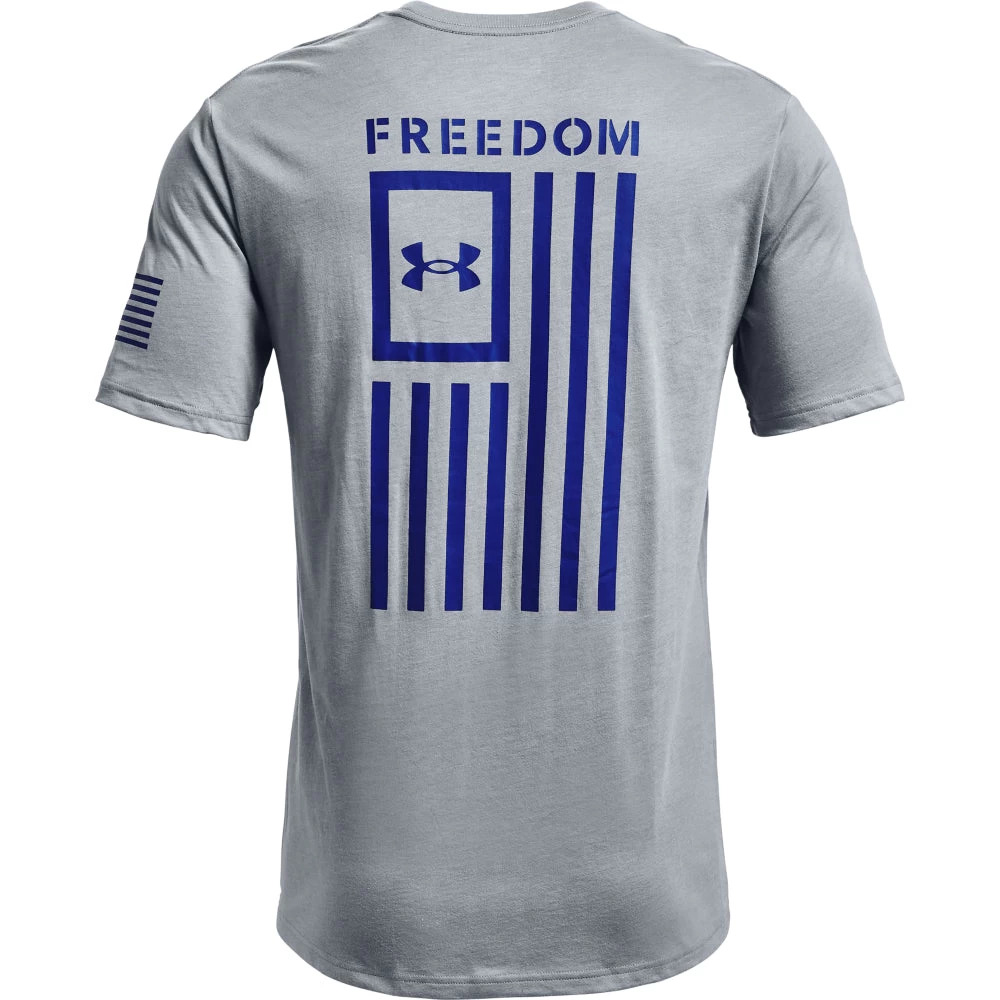'Under Armour' Men's Freedom Flag T-Shirt - Steel Medium Heather / Royal