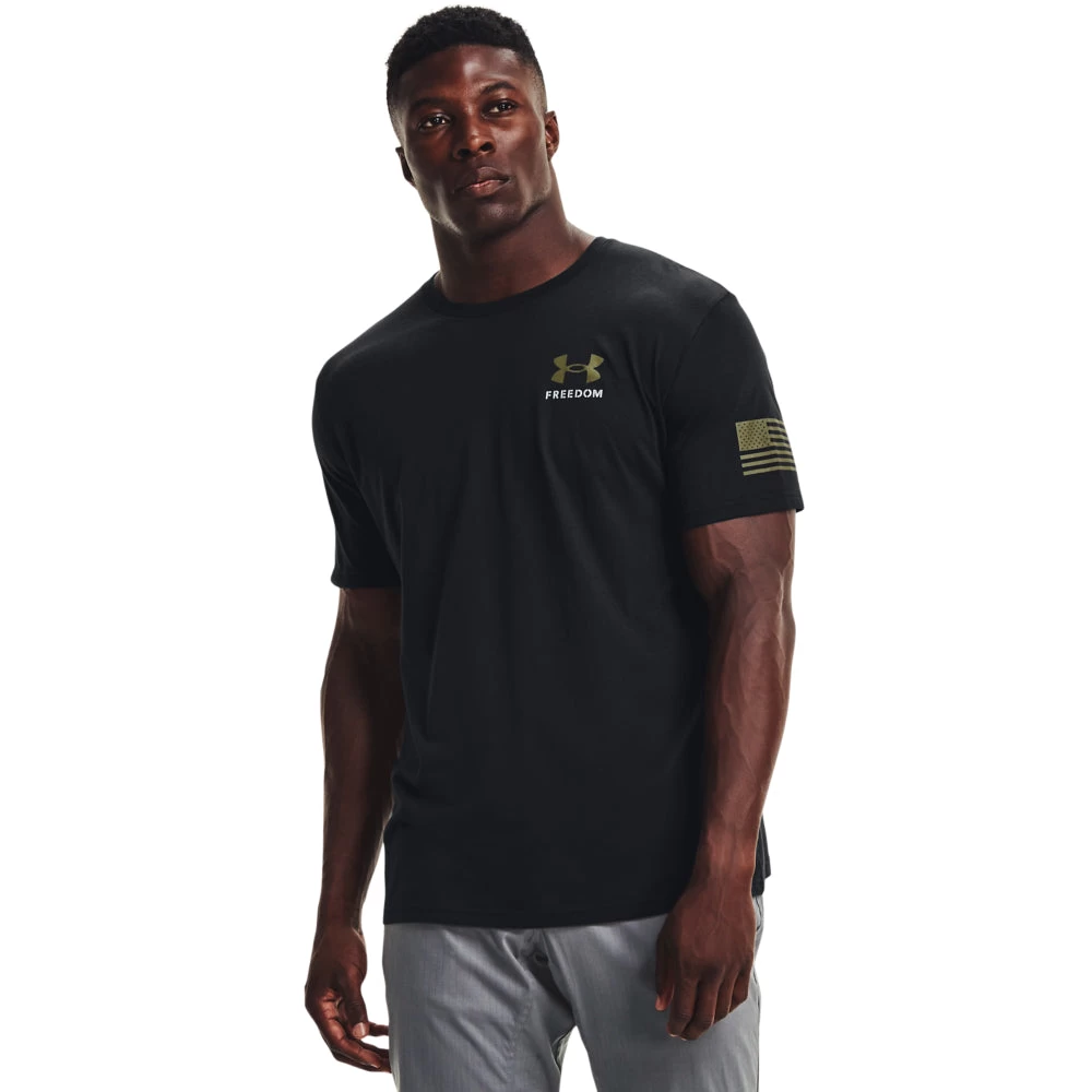 'Under Armour' Men's New Freedom Banner T-Shirt - Black - Image 3