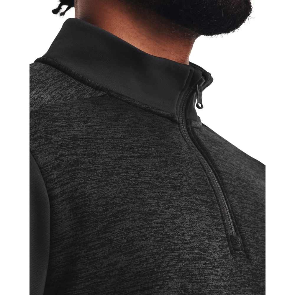 'Under Armour' Men's Fleece Twist 1/4 Zip - Jet Grey - Image 2