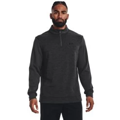 'Under Armour' Men's Fleece Twist 1/4 Zip - Jet Grey