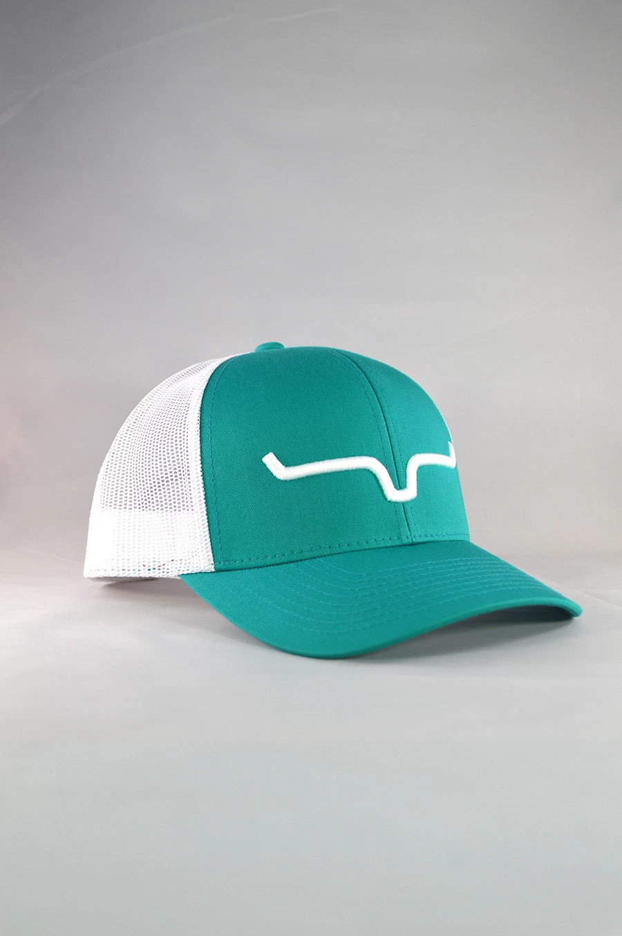 'Kimes Ranch' Men's Weekly Trucker Cap - Teal / White - Image 3